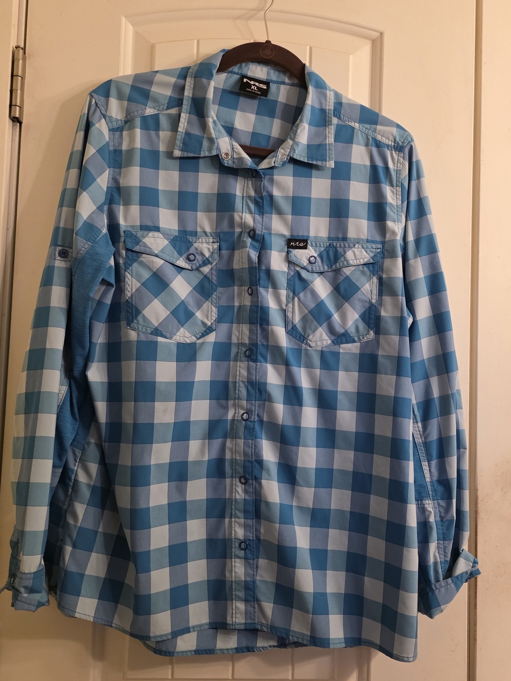 Nautica Two-Tone Blue Check Button-Down Shirt